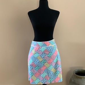 Vineyard Vines patchwork pattern skirt size 12